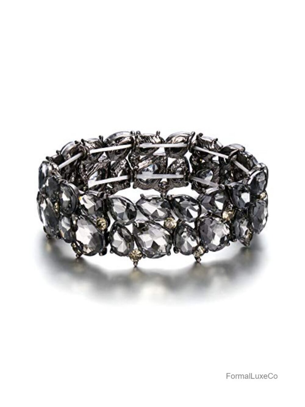 Crystal Stretch Bracelet Bridal Prom Drop Rhinestone Jewelry